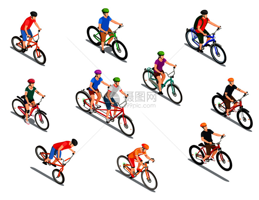 自行车等距图标图片