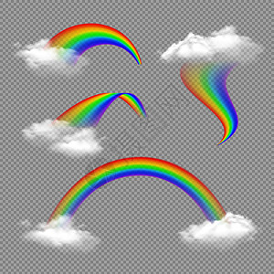 彩虹透明写实套装图片