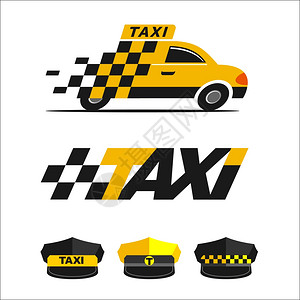 出租车标志出租车矢量标识图标插画