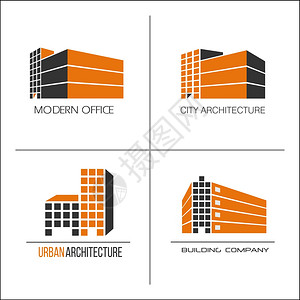 城市建筑,建筑,办公室,酒店的建设矢量标识,建筑公司的图标背景图片