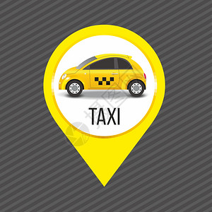 出租车矢量标志,扁平风格出租车图标应用程序,出租车图标网页背景图片