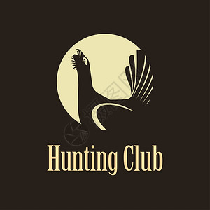 狩猎俱乐部的章松鸡月亮背景图片