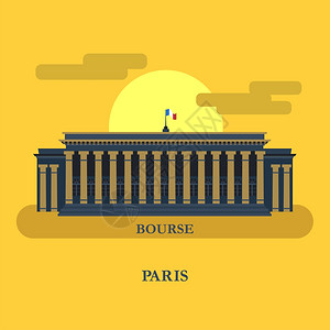 巴黎泛欧法国矢量插图背景图片