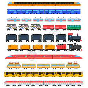 列车图标列车图标与乘客货物运输隔离矢量插图图片