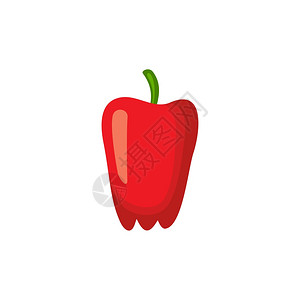 素食主义毛笔字白色背景上的红辣椒蔬菜,维生素,健康食品饮食,素食主义矢量插画