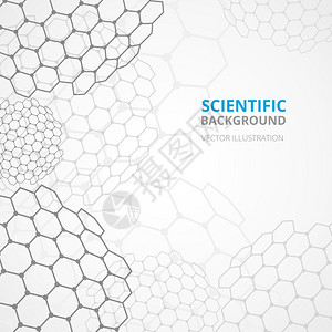 魏特教育现代科学六角形细胞球Tesselar背景模式模板的网站标题公告抽象矢量插图科学背景模板打印插画