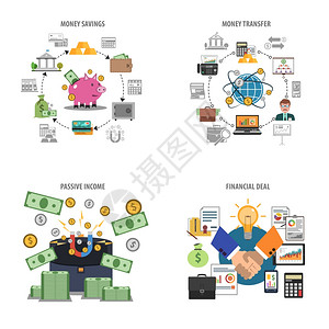 金融储蓄装饰图标矢量插图金融装饰图标图片