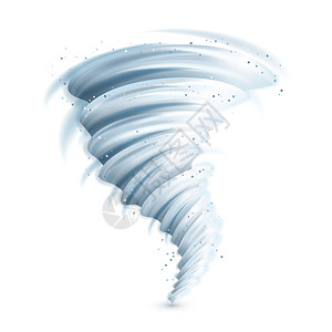 白色漩涡白色背景矢量插图上真实龙卷风漩涡真实的龙卷风插图插画