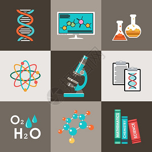 科学信息图表平风格矢量插图图片