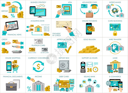 大银行向量,包含银行业务的插图高清图片