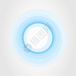 水圈蓝色的圆圈来自水矢量插图图片