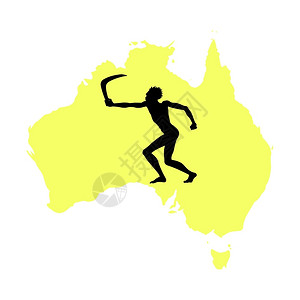 澳大利亚本地人这位澳大利亚人扔了只美洲狮矢量插图图片