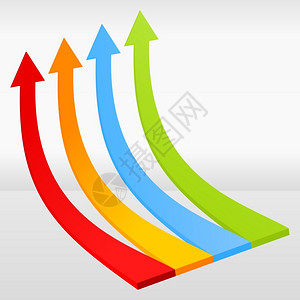 方向指标经营时间表2以箭头形式表示的业务指标矢量插图插画