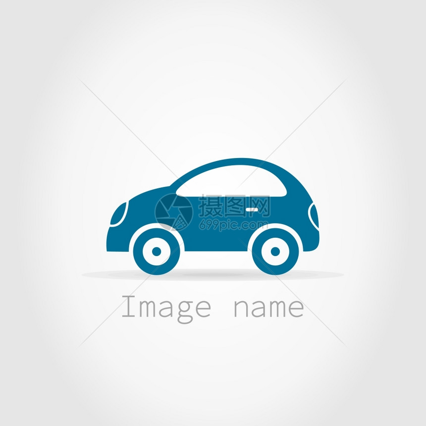汽车灰色背景上的象征形象矢量插图图片
