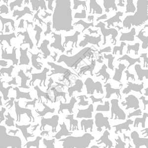 宠物动物群狗的背景矢量插图插画