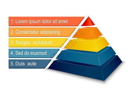 素材金字塔用于信息表示向量插图的金字塔图插画