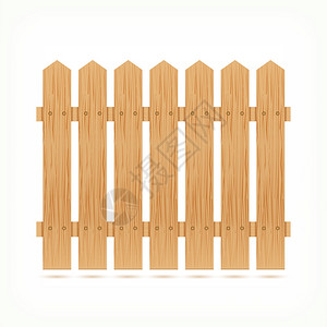 木栅栏瓷砖图标隔离矢量插图图片