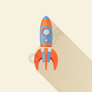 太空火箭飞船开始卡通未来主义旅行标志与星星的背景矢量插图图片