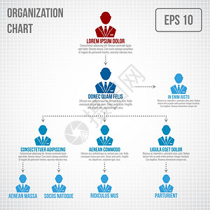 架构图结构图信息图表业务层次结构老板员工结构矢量图插画