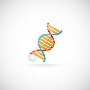 腐竹段装饰化学生物科学遗传研究DNA分子螺旋结构段符号标志图标打印插画