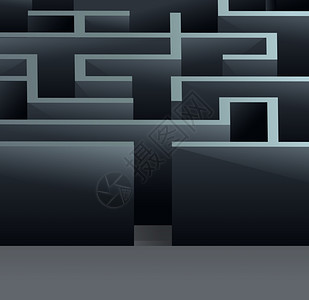 迷宫三维方形迷宫入口视图背景矢量图背景图片