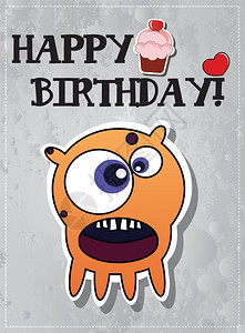 生日快乐怪物卡图片