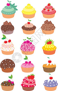 纸杯蛋糕cupcake的名词复数经常用于称呼语中指魅力的女人指软弱女化的男人男孩插画