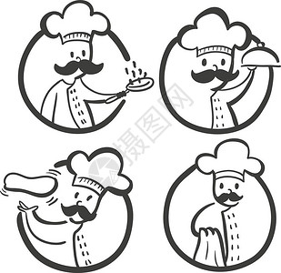 厨师烹饪公司品牌模板标识身份厨师烹饪公司品牌模板标识标识矢量图片