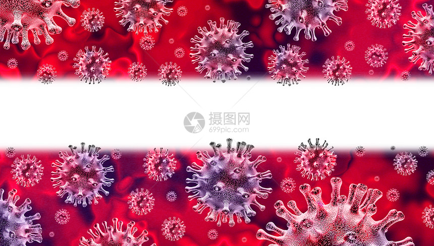新冠肺炎传染病3d宣传插图图片