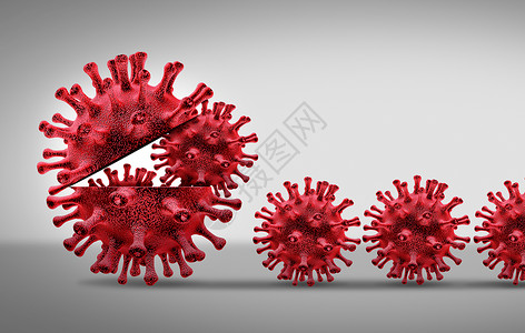流行疾传播和流行疾爆发冠状毒生长和生长和冠状流感多处作为危险的流感菌株病例和医疗健康风险概念以细胞作为3d成份设计图片
