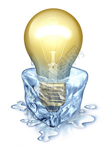 冰滴咖啡机新的思维与光灯泡由冰块融化而产生作为一种创意商业概念让你的想象自由作为创新问题解决在白色上设计图片