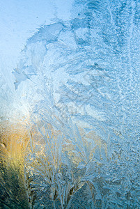 冰雪在窗口上图片