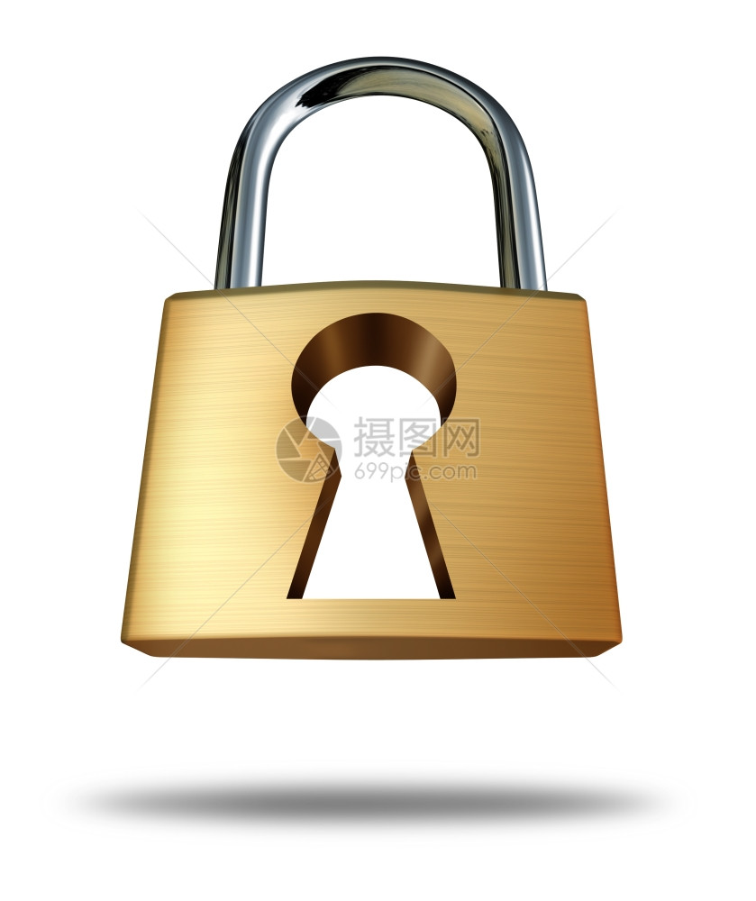 安全锁以钥匙孔作为安全标志和隐私图显示在白线社交网络技术的互联时代保护黑客和计算机免遭黑客和计算机侵害的概念图片