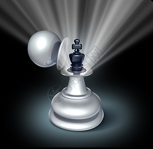 大闪蝶内在的力量和领导潜作为一种新兴商业象棋游戏一样王雕像在大当铺伪装中作为一种成功战略的概念星光在黑上闪发亮的光设计图片