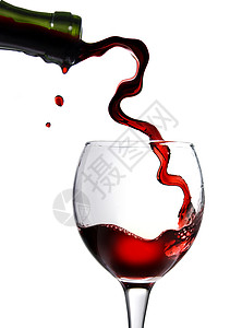 将红酒倒在玻璃杯中将白色与世隔绝图片