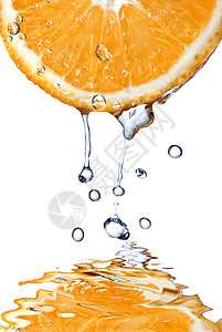 橙子上淡水滴图片