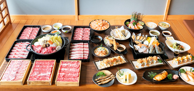 准备用日本菜做饭高清图片