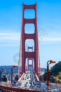 金门桥是西太平洋海岸美国标志旅行目的地和城市景色图片