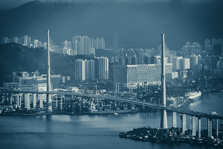 香港20年5日香港市胜利的全市风景与摩天大楼图片