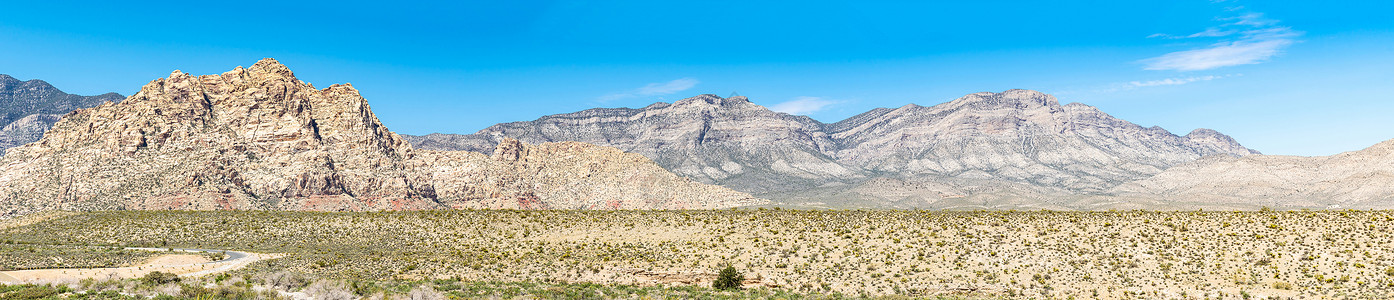 红岩石峡谷养护娱乐区的荒漠景观在拉斯维加尼瓦达州很广背景图片