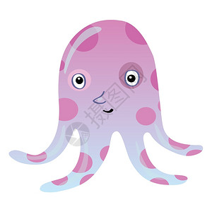 有趣可爱的小章鱼小怪物背景图片