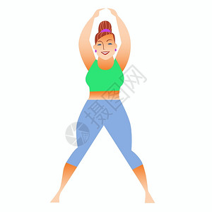 漂亮胖女人做瑜伽健身图片