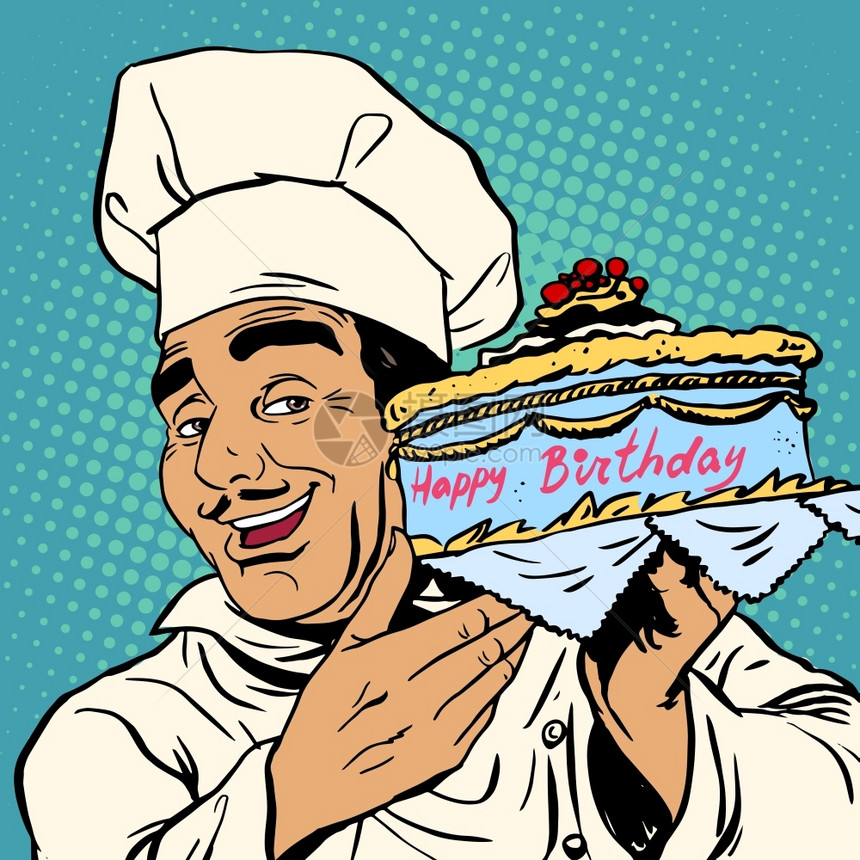 意大利人快乐地生日蛋糕图片