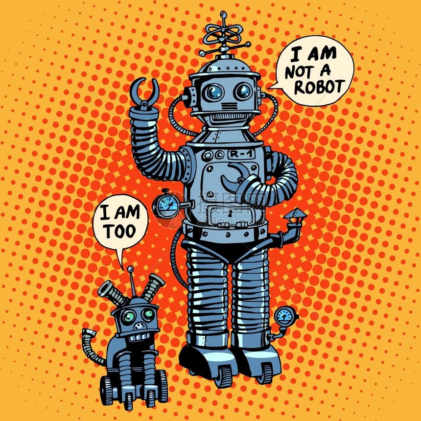 波普艺术会说话的机器人图片