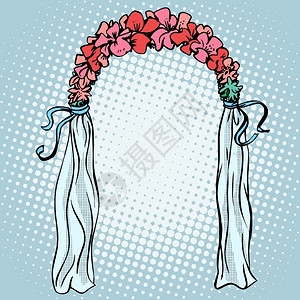 波普艺术婚礼拱门背景图片