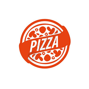 披萨比病媒徽标模板设计徽标图的病媒示背景图片