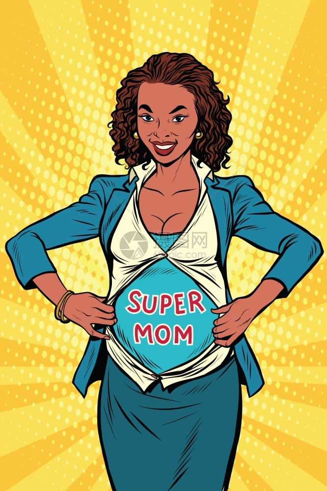 超级母亲非裔女子图片