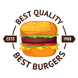 最好的汉堡包白色背景的汉堡包矢量设计元素图片