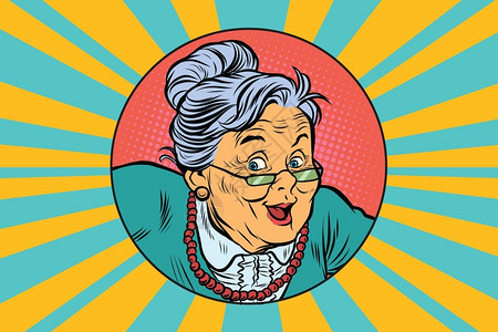 快乐的祖母图标图片