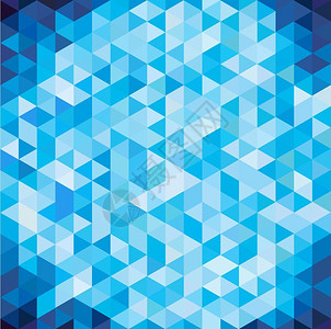 复制空间等量视图矢抽象几何蓝色三角形背景图片